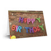 生日幸福：字母氣球慶祝卡 - 寬容星球