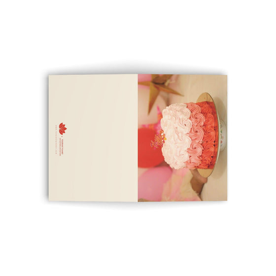 Rosette Cake design in a BIRTHDAY Greeting Card - Tolerant Planet
