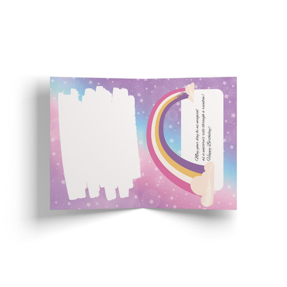 Unicorn Dreams: Whimsical BIRTHDAY GREETING Card for a Magical Celebration - Tolerant Planet
