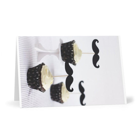 Cupcake with Mustache Greeting Cards (8 pcs) - Tolerant Planet