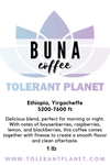 Buna - Grains de café torréfiés éthiopiens - Tolerant Planet